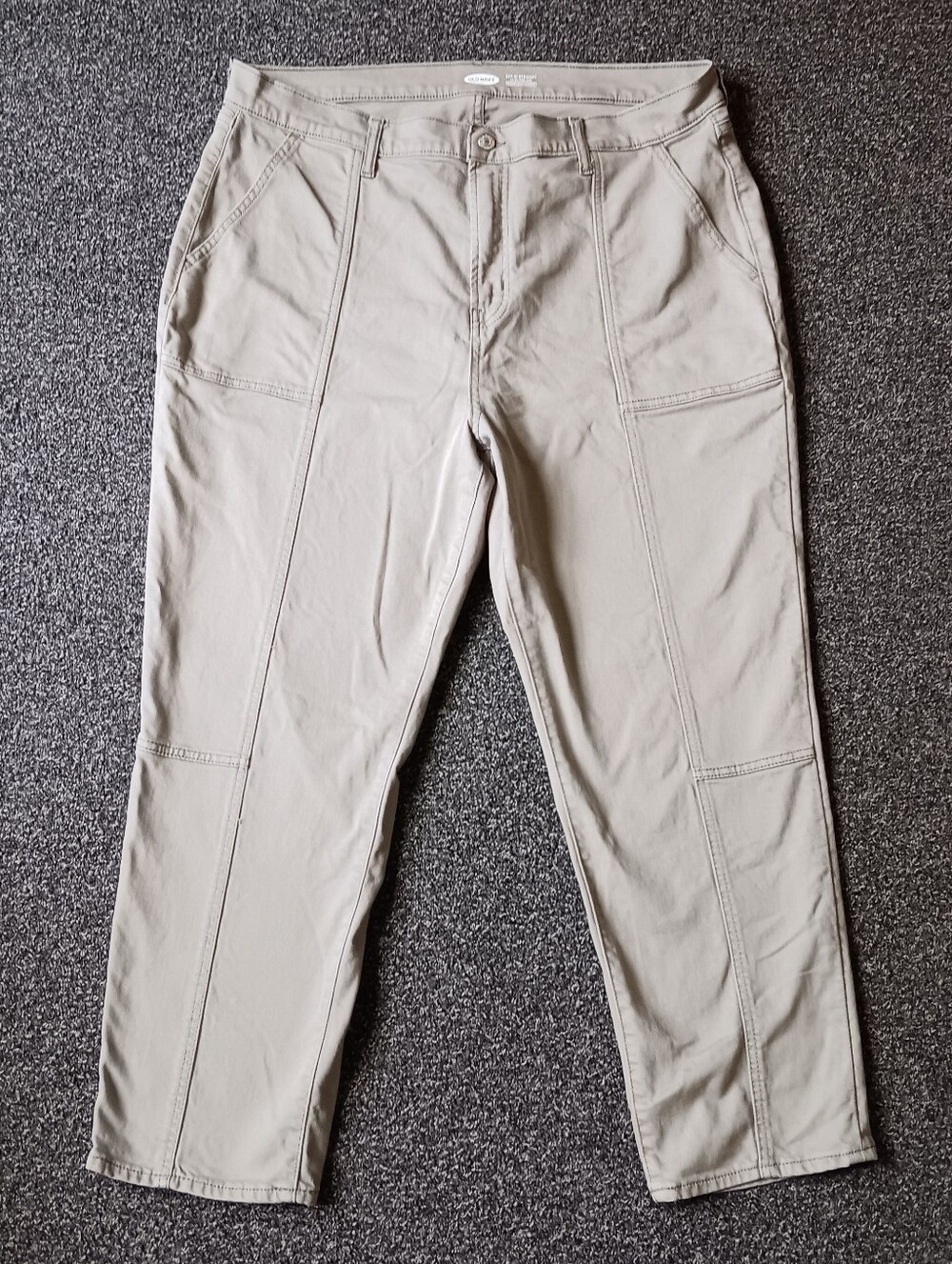 Light Khaki Green Sky-Hi Straight Extra High Rise Jeans, Old Navy Womens Size 18